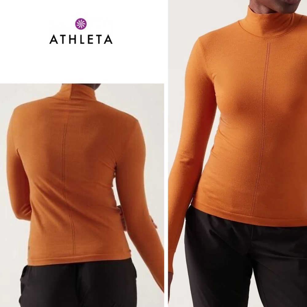 Athleta Acent mock neck top - Foliage